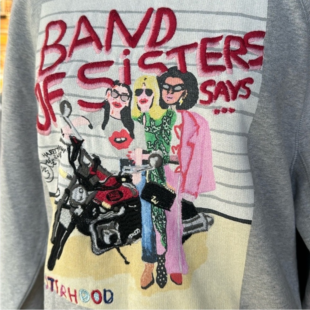 Zadig & Voltaire Band of Sisters Graphic Sweatshirt RARE HTF ~ size Small - Picture 3 of 16